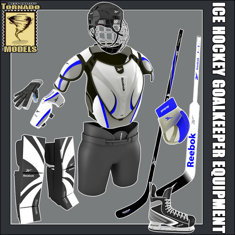 ice hockey equipment - 3d model
