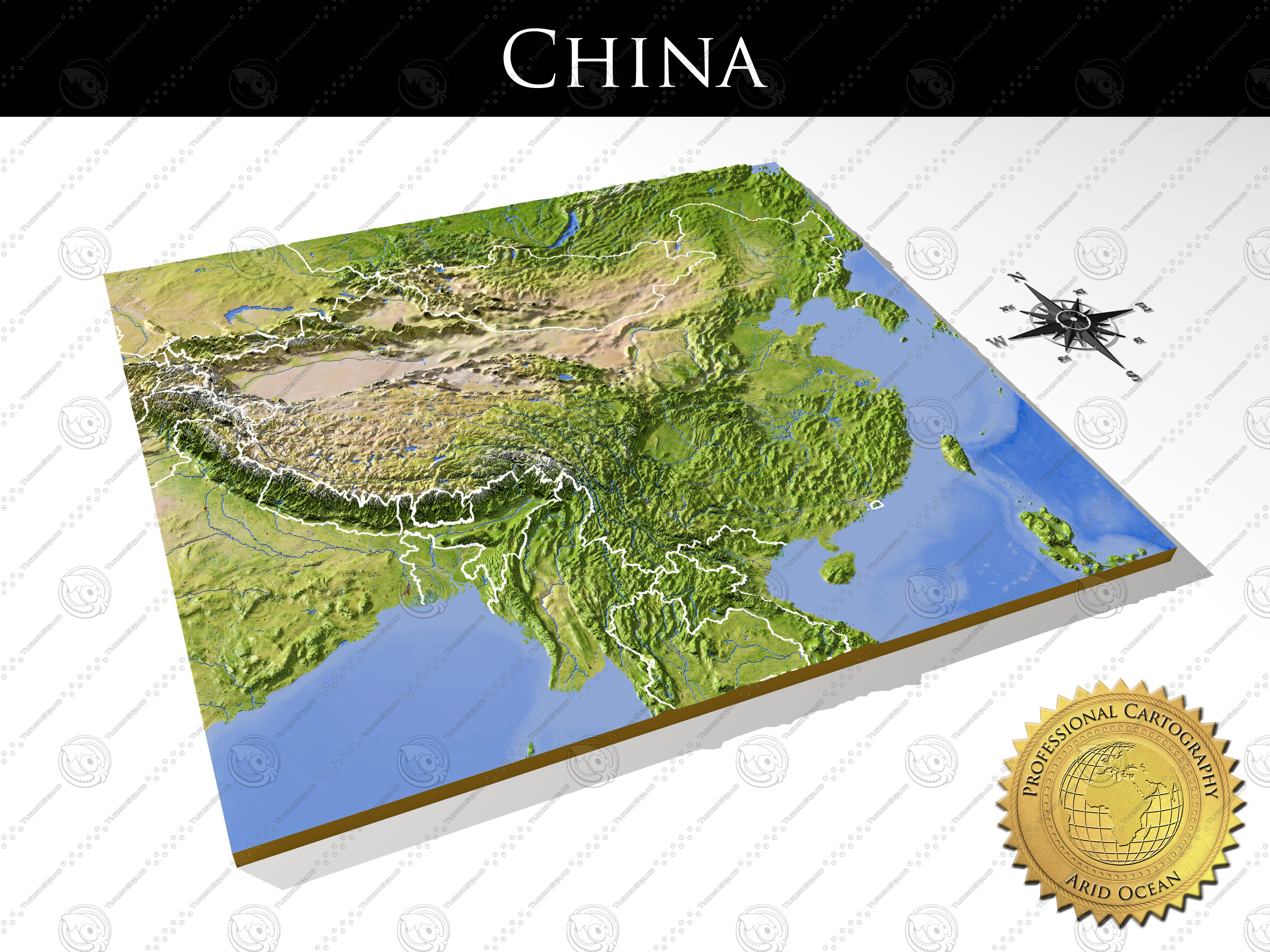 3d Model Relief China