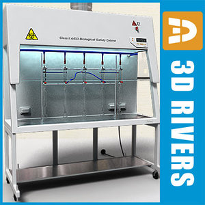 3d model chemistry lab cabinet biosafety