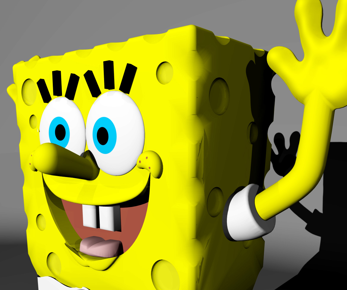 3d sponge. Губка Боб квадратные штаны 3д. Spongebob 3d.