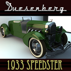 3d classic car duesenberg 1933