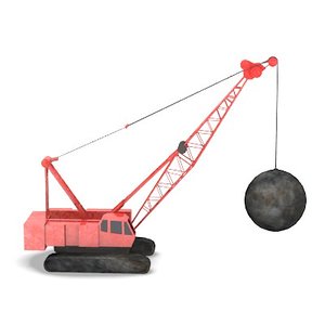 demolition crane 3d model