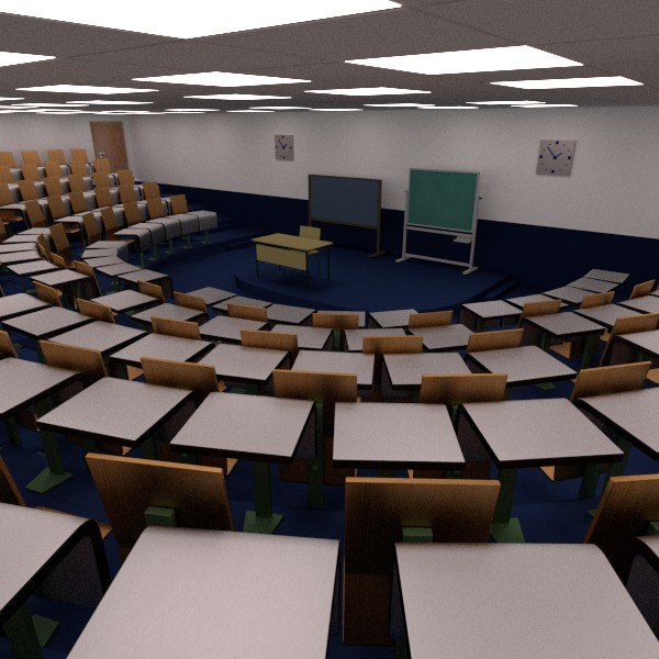 3d classroom class room model