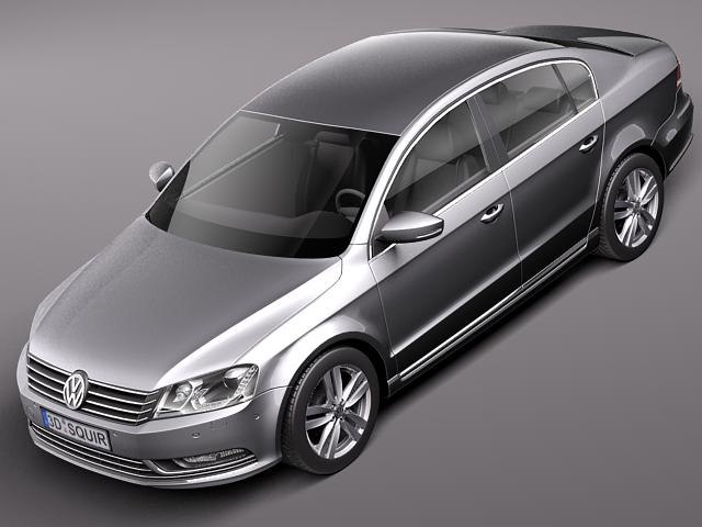 3d model volkswagen passat sedan 2011