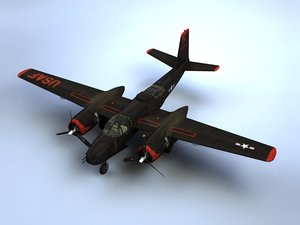 3d model a-26 invader bomber aircraft