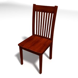 wooden chair 3ds