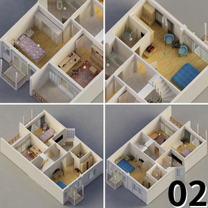 3d house interior model