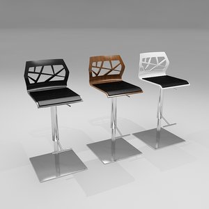 3d funky bar stool model