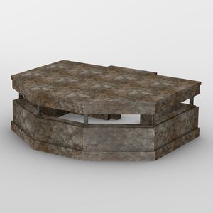 3d bunker military model