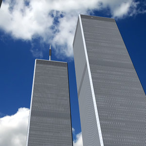 3d model twin towers world trade