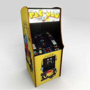 3d model pac man arcade