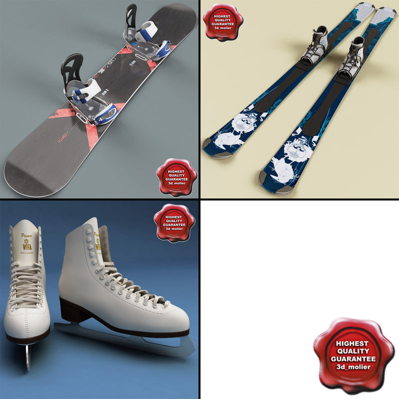 3d model winter sports equipment v1
