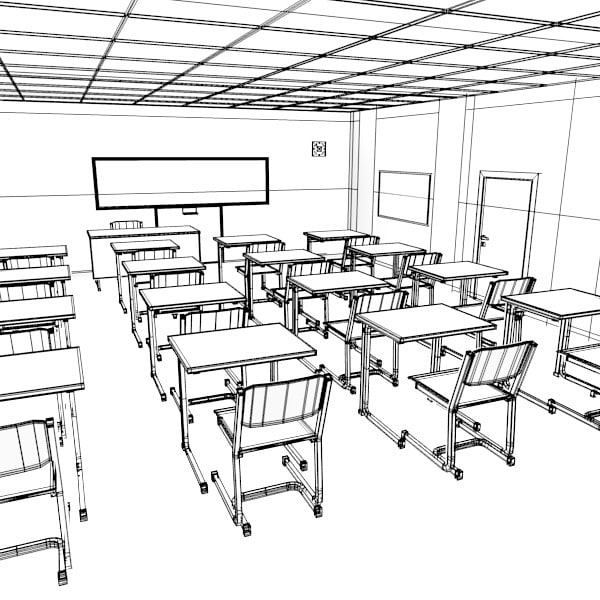 3d model classrooms interiors