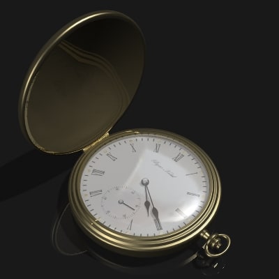 pocket watch 3d model