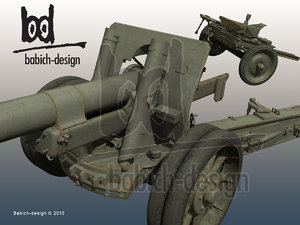 152 ml-20 soviet artillery 3d model