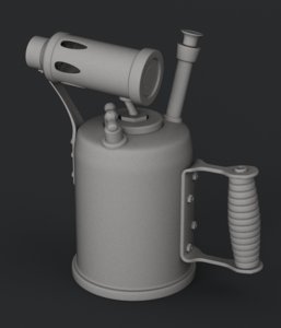 3d old fashioned blow torch model