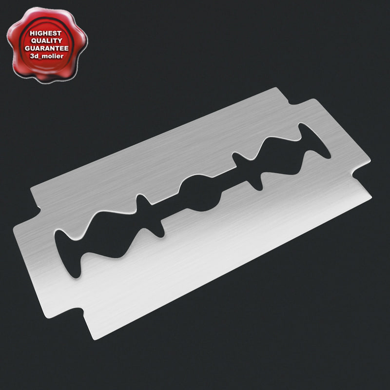 3d razor blade model