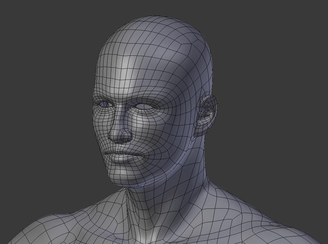 3d model of mesh man