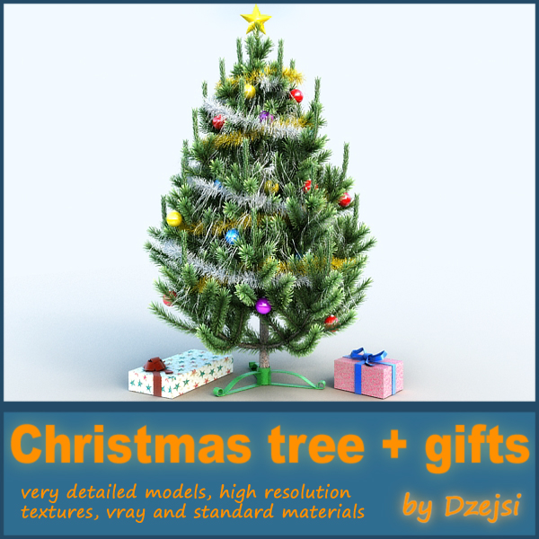 3ds max christmas tree gifts