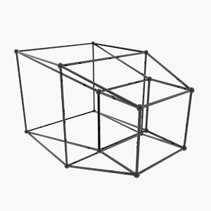 hypercube tesseract 3d model