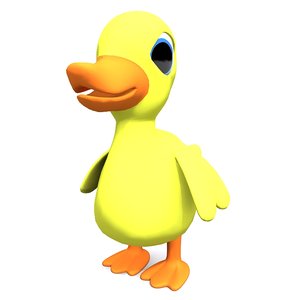 3d model cartoon duck