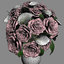 bouquet roses 3d model
