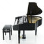 digital grand piano yamaha 3d model