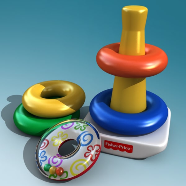 3d stacking rings toy