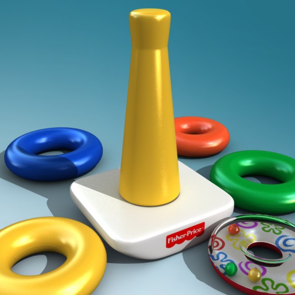 3d stacking rings toy