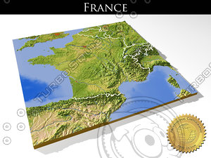 3d relief france