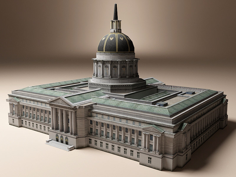 san francisco city hall 3d model