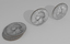 3d coin quarter model
