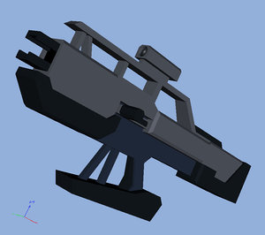 rail gun 3d model