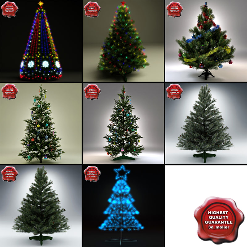 3d new year trees v5 model