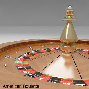 roulette wheel 2 american 3d model