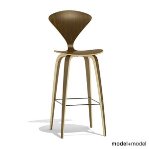 3ds max wood base stool cherner