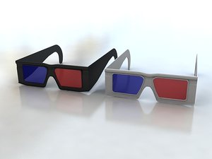 glasses red blue 3ds
