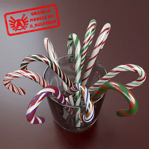 3dsmax candy cane cup 2010