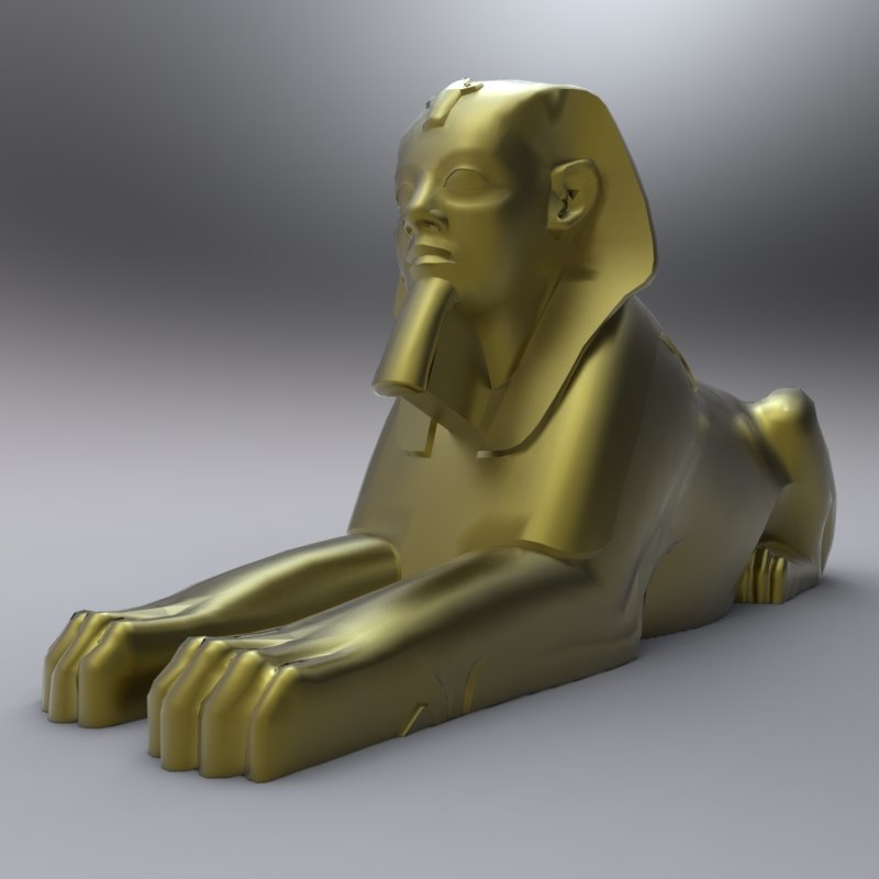 ancient egyptian egypt statues 3d model