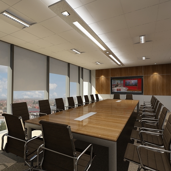 3d model boardroom room