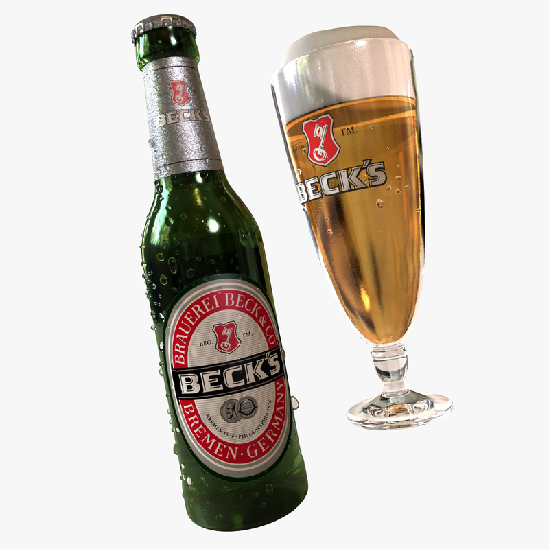 3d Beck´s Beer Bottle Beck Model