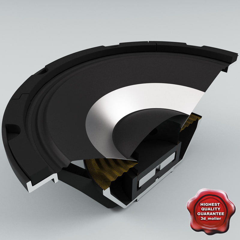 speaker cut 3d model