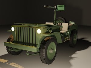 maya willys jeep browning1911 machine gun