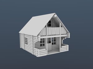3dsmax log cabin