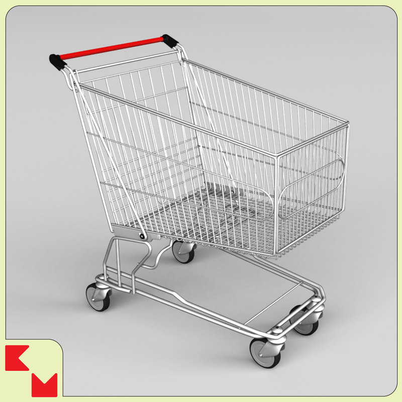 3d model shopping trolley