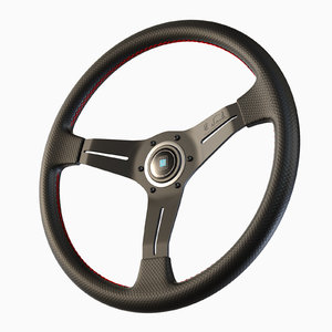 3d model sports steering wheel nardi