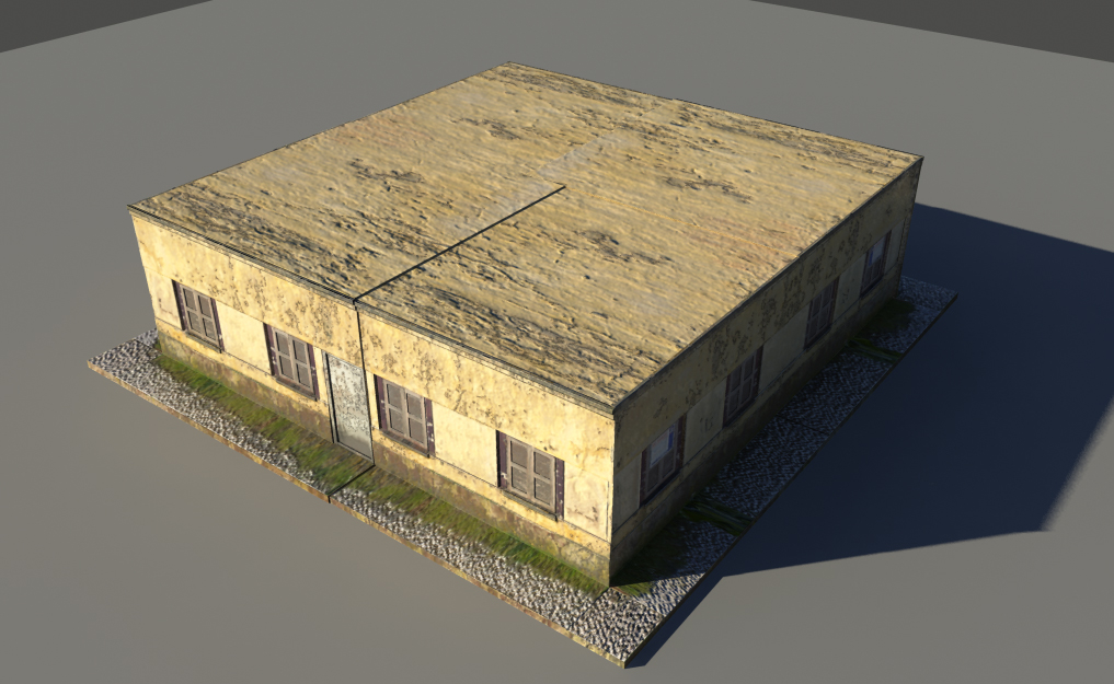 3d small building model