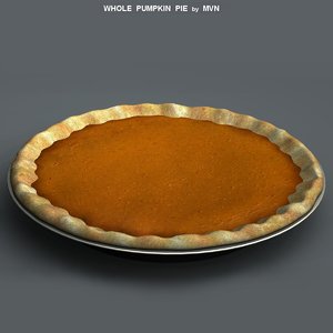 pumpkin pie 3d model