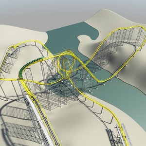 3d model loch ness roller coaster