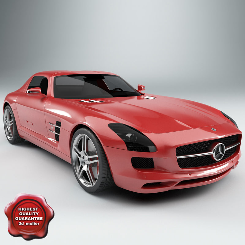 3d model mercedes sls amg 2010